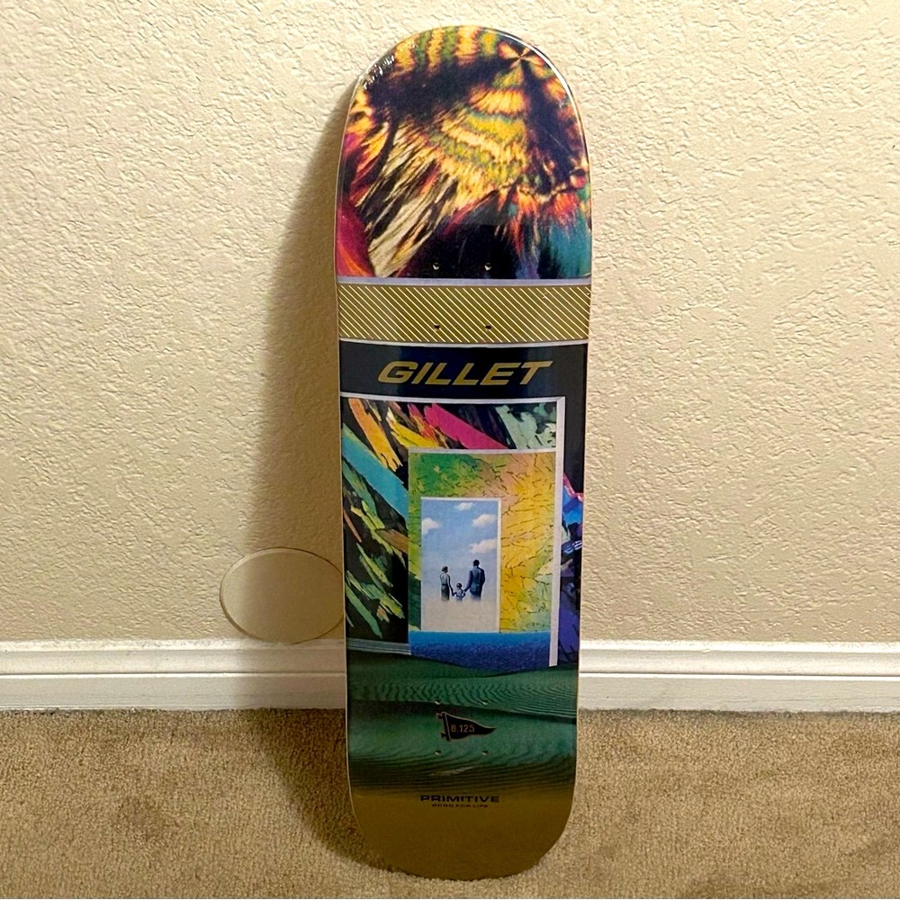 Primitive JB Gillet Portal Abstract Good For Life Gold Skateboard Deck 8.125”